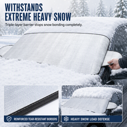 ❄️🚗 Double-Sided Windshield Snow Cover – Quick Winter Morning Protection