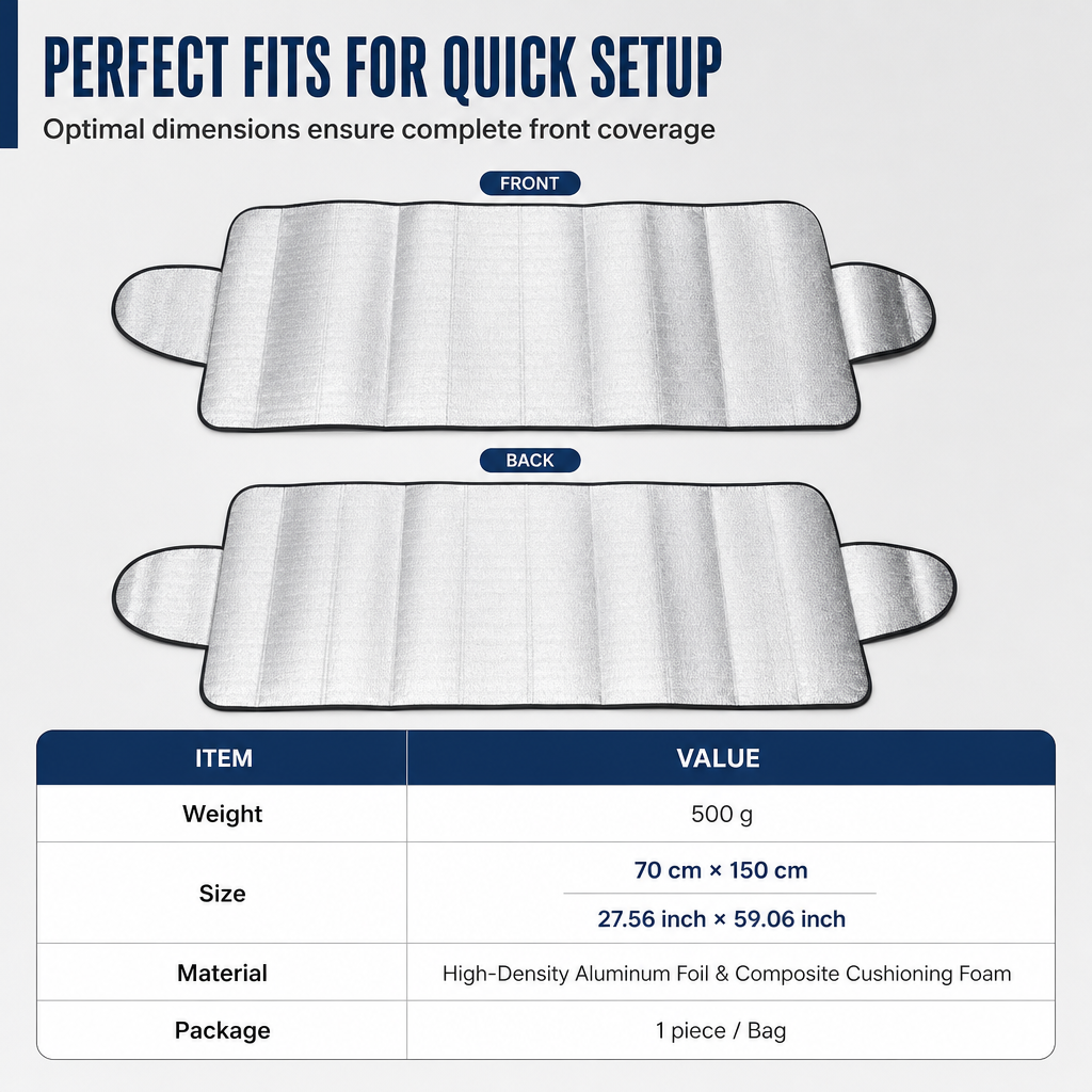 ❄️🚗 Double-Sided Windshield Snow Cover – Quick Winter Morning Protection