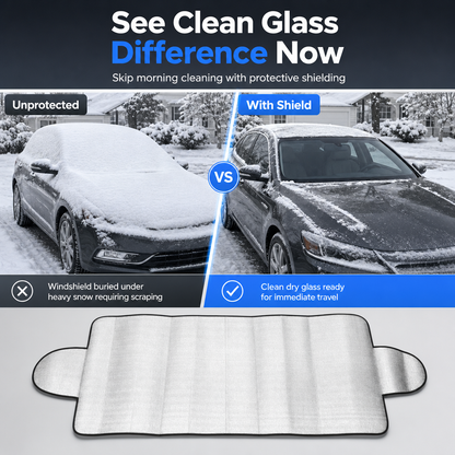 ❄️🚗 Double-Sided Windshield Snow Cover – Quick Winter Morning Protection