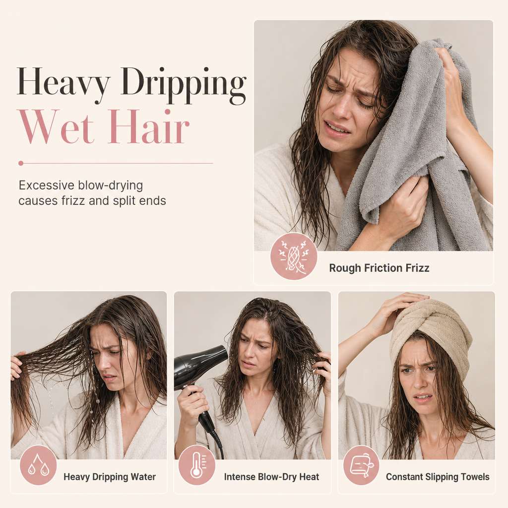 ⭐LAST DAY 48% OFF-Quick-Dry Soft Thickened Hair Towel Wrap