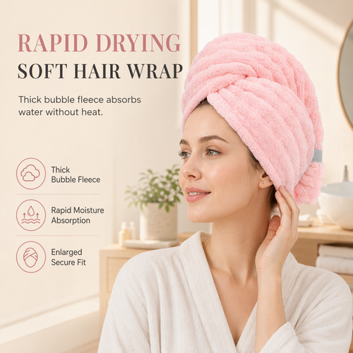 ⭐LAST DAY 48% OFF-Quick-Dry Soft Thickened Hair Towel Wrap