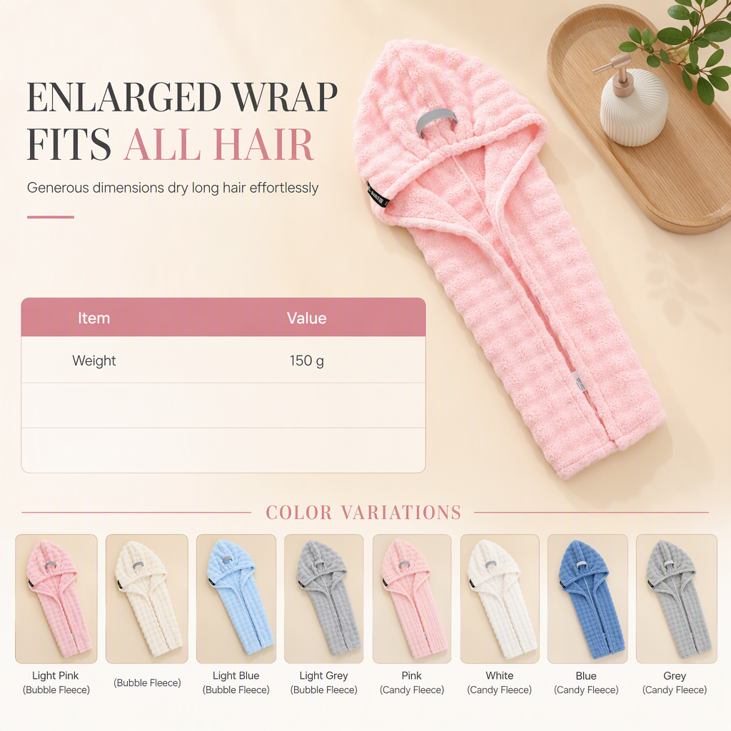 ⭐LAST DAY 48% OFF-Quick-Dry Soft Thickened Hair Towel Wrap