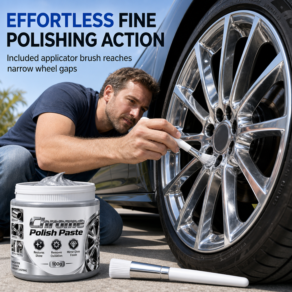 ✨ Chrome Polish Paste & Brush | 100g