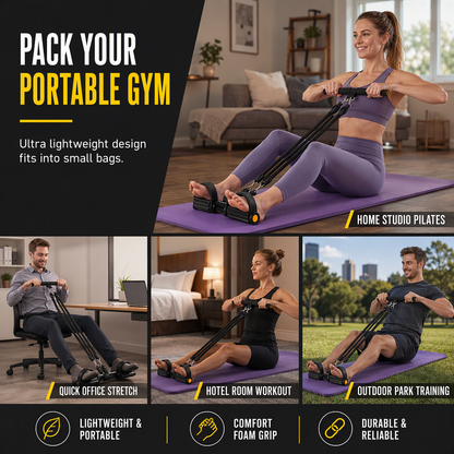 📢📢 48% OFF! 💪 Pedal Resistance Band – 4 Resistance Levels, Reinforced Carabiners & Full-Body Home Workouts