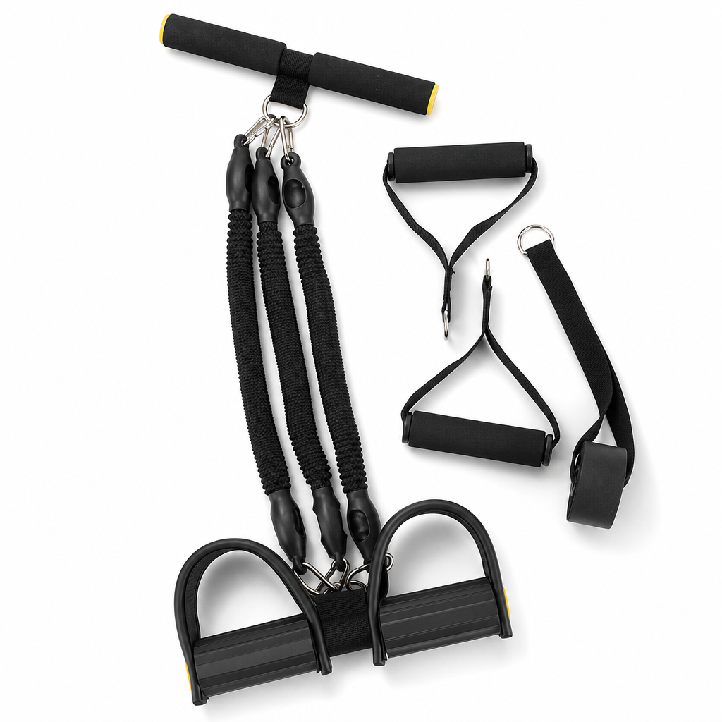 📢📢 48% OFF! 💪 Pedal Resistance Band – 4 Resistance Levels, Reinforced Carabiners & Full-Body Home Workouts