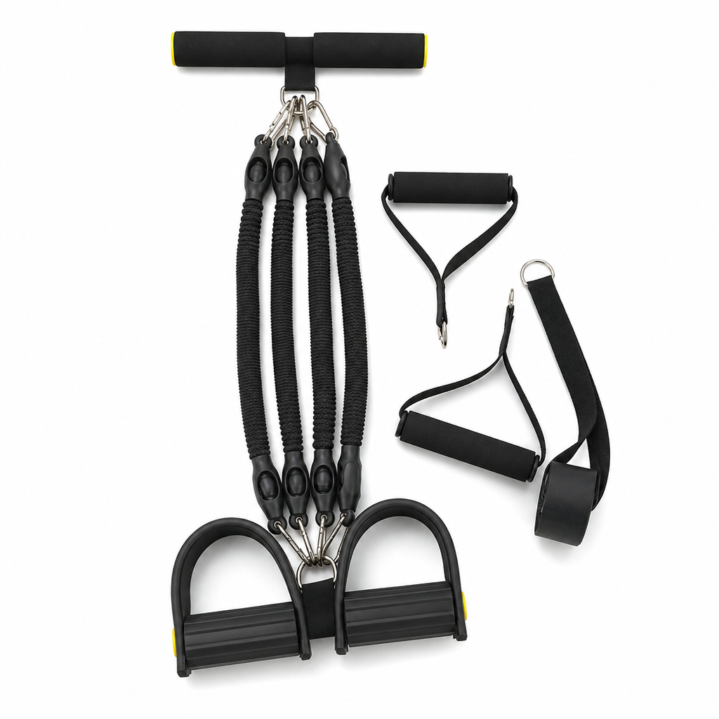 📢📢 48% OFF! 💪 Pedal Resistance Band – 4 Resistance Levels, Reinforced Carabiners & Full-Body Home Workouts