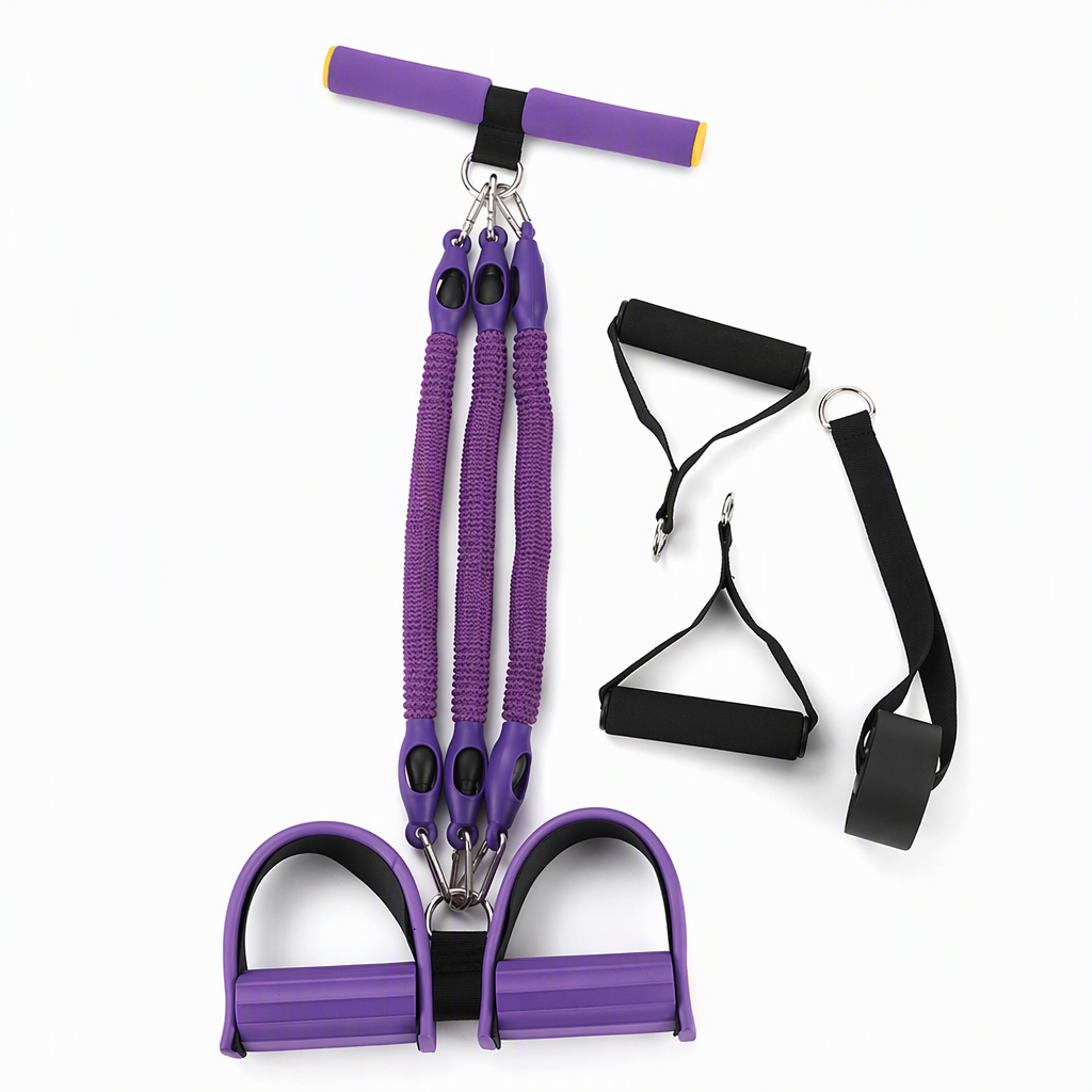 📢📢 48% OFF! 💪 Pedal Resistance Band – 4 Resistance Levels, Reinforced Carabiners & Full-Body Home Workouts