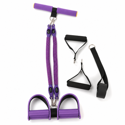 📢📢 48% OFF! 💪 Pedal Resistance Band – 4 Resistance Levels, Reinforced Carabiners & Full-Body Home Workouts