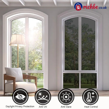 🪟 Window Privacy Film – Daytime Privacy UV Protection & Heat Control