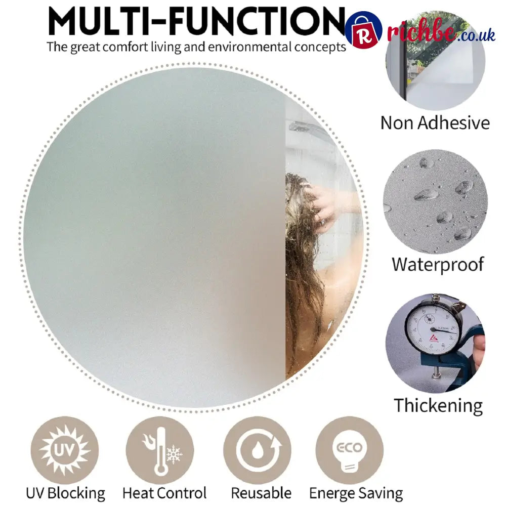 🪟 Window Privacy Film – Daytime Privacy UV Protection & Heat Control