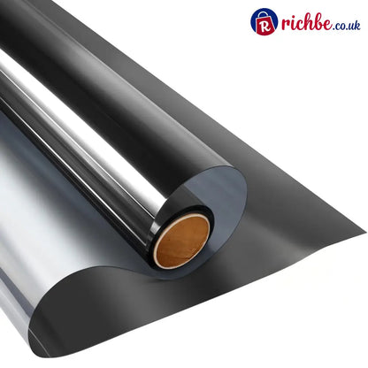 🪟 Window Privacy Film – Daytime Privacy UV Protection & Heat Control - Black Sliver / 15.75 Inch X 6.5 Feet